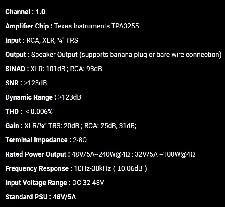 Fosi Audio V3 Mono Amplifier ตั้งโต๊ะ Class D ชิป TI TPA3255 ทรงพลัง เปลี่ยน OpAmp ได้ ประกันศูนย์ไทย