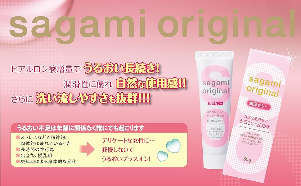 เจลหล่อลื่นของแท้จากญี่ปุ่น Sagami Lubricant Jelly 60g มีให้เลือก 2 สูตร สูตรน้ำ 99% / สูตร Original
