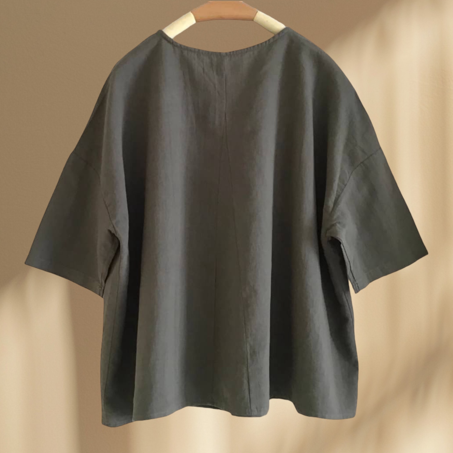 เสื้อผ้าฝ้ายทรงโอเวอร์ไซส์