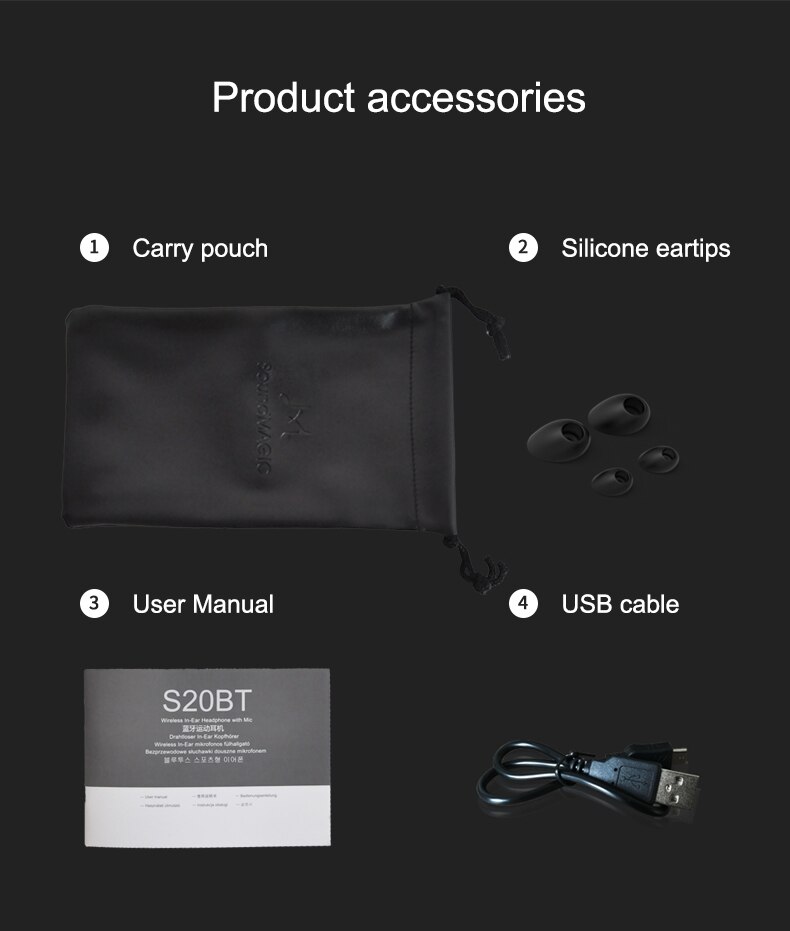 ขาย Soundmagic S20BT หูฟังอินเอียร์ แบบคล้องคอ รองรับ Bluetooth5.0 , IPX6