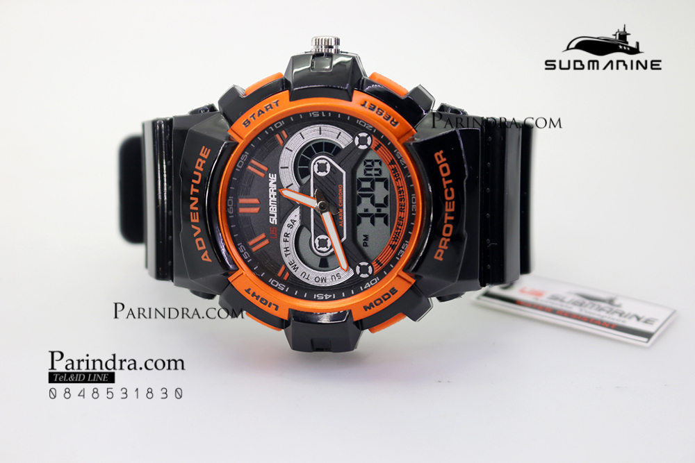 นาฬิกา US submarine TP3160M ดำ-ส้ม