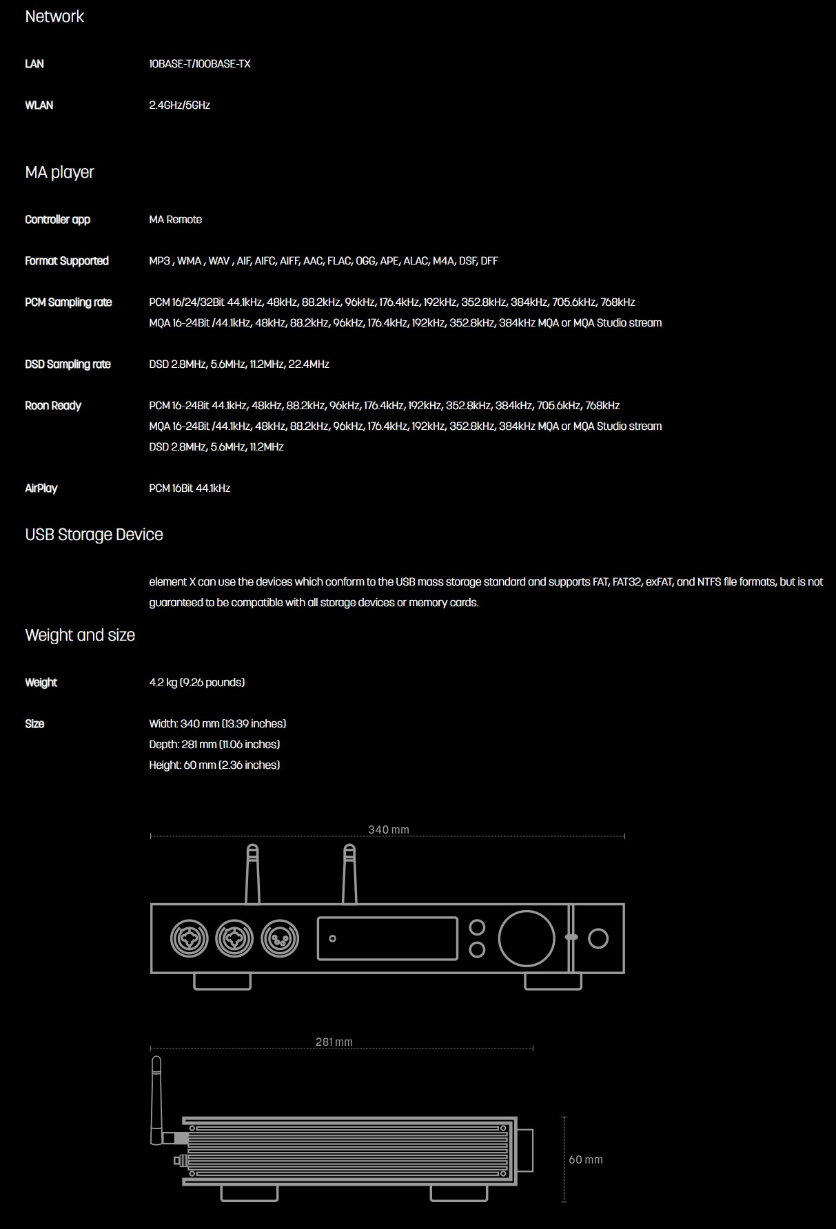 ขาย Matrix Audio Element X DAP+DAC+AMP ครบจบในตัวเดียว