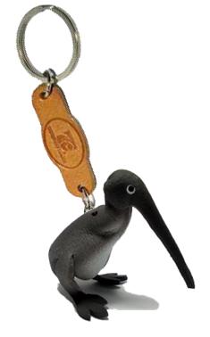 พร้อมส่ง พวงกุญแจหนังแท้ Handmade รูป นกกีวี