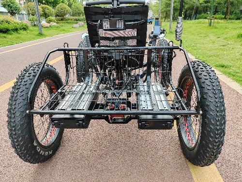 Electric Recumbent Quad Bike TrikExplor F420E – 4 Fat Tires, 500W, 48V 20Ah Battery