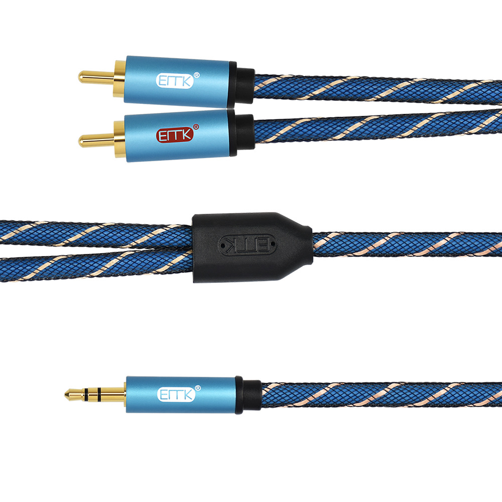 ขาย ERTK RCA TO AUX สายแปลง RCA 2 หัวเป็น AUX 3.5mm