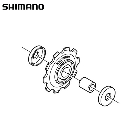 ลูกรอกตีนผี ลูกกลิ้งตีนผีหลัง SHIMANO PULLEY, 7-8 SPEED, CHINA Rear Derailleur Pulley Set ,Y56398030