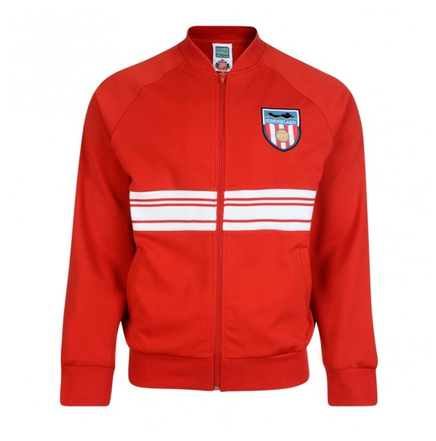 เสื้อแจ็คเก็ตซันเดอร์แลนด์ย้อนยุค 1982 SAFC 1982 Retro Track Jacket ของแท้