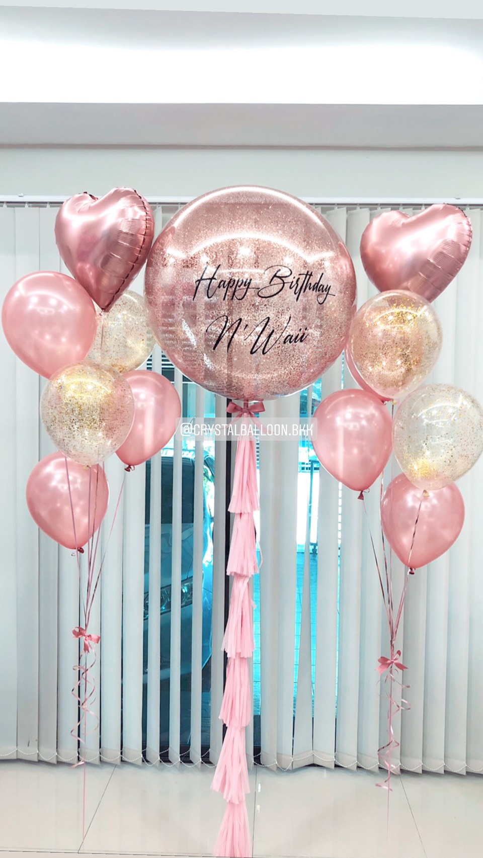 ลูกโป่ง วันเกิด Bubble ขนาด 36" สียอดนิยม พร้อม ช่อลูกโป่ง 2 ช่อ,ฟอยล์หัวใจ ขนาด 18" 2 ชิ้น,ลูกโป่งใส ใส่กลิตเตอร์ พร้อมตกเเต่ง สามารถเปลี่ยนสีลูกโป่ง/ข้อความ/ขนาดได้