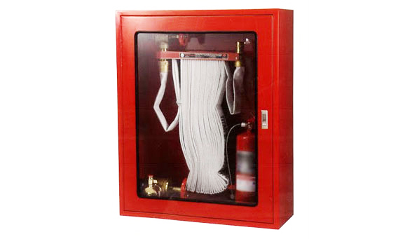 ตู้เก็บสายดับเพลิงแบบพับ Fire Hose Rack Cabinet ขนาด 80 x 100 x 30 cm. (แบบลอย/แบบฝัง) พร้อมอุปกรณ์ครบชุด