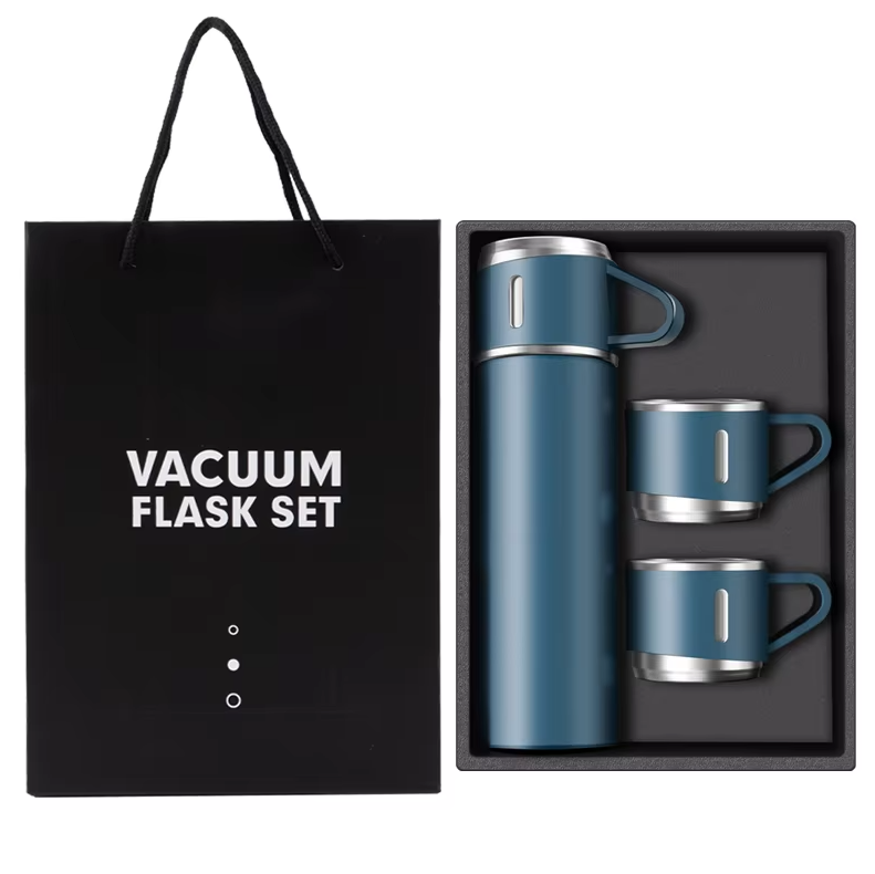 Gift Set (ชุดกระบอกสแตนเลส 500 ml พร้อมแก้วสแตนเลส 2 ใบ)