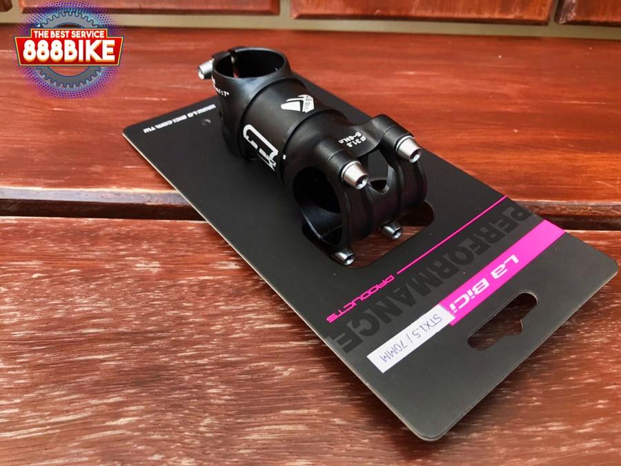 LABICI คอแฮนด์อลูมิเนียม LA BICI STX1.5 ,ยก +/- 7° วัสดุอลูเบา ยาว 70-120มม มีสีดำและสีแดง