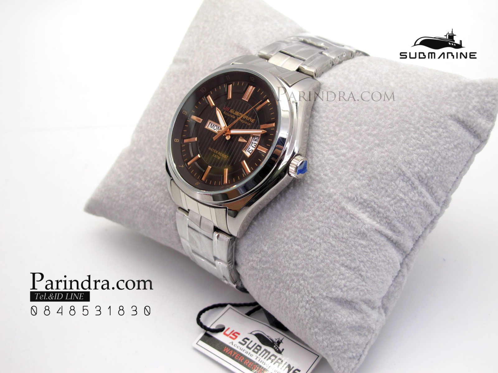 นาฬิกา US submarine รุ่น J100MDD ของแท้ 100% ตัว Accuratc Timcpiece หน้าปัดสีดำ