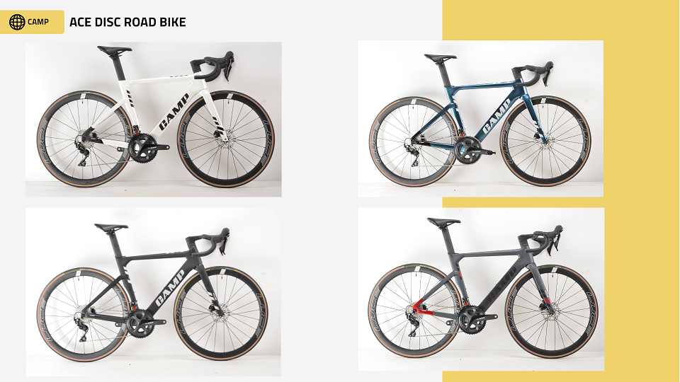 จักรยานเสือหมอบ CAMP ACE DISC Carbon Roadbike เกียร์ Shimano 105 2*11 สปีด ล้ออลู (Model 2022)