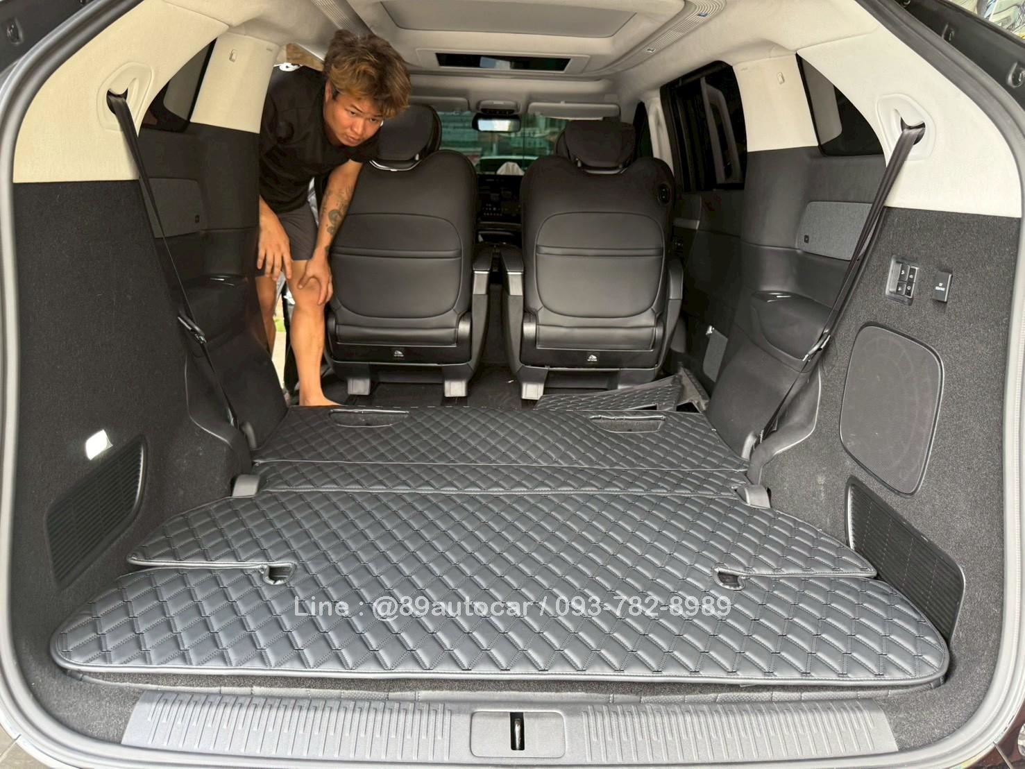 พรมรถยนต์ Xpeng X9 ปูพรมVVIP สีดำด้ายดำ เต็มคัน