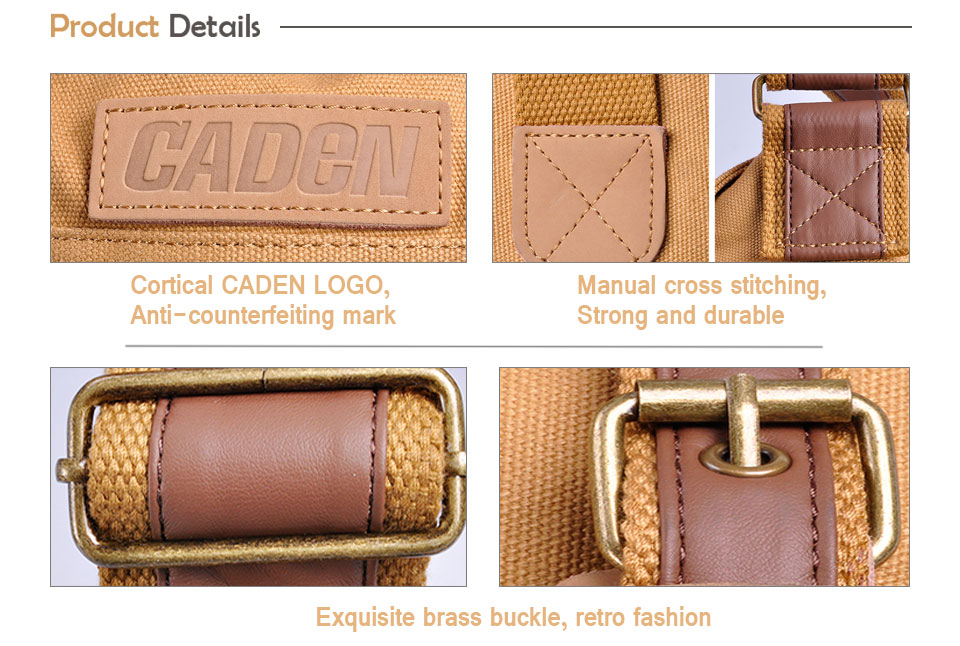 ขาย Caden F3 กระเป๋าแฟชั่น กันน้ำ เก็บกล้องได้ สำหรับ DSLR Canon Nikon Sony