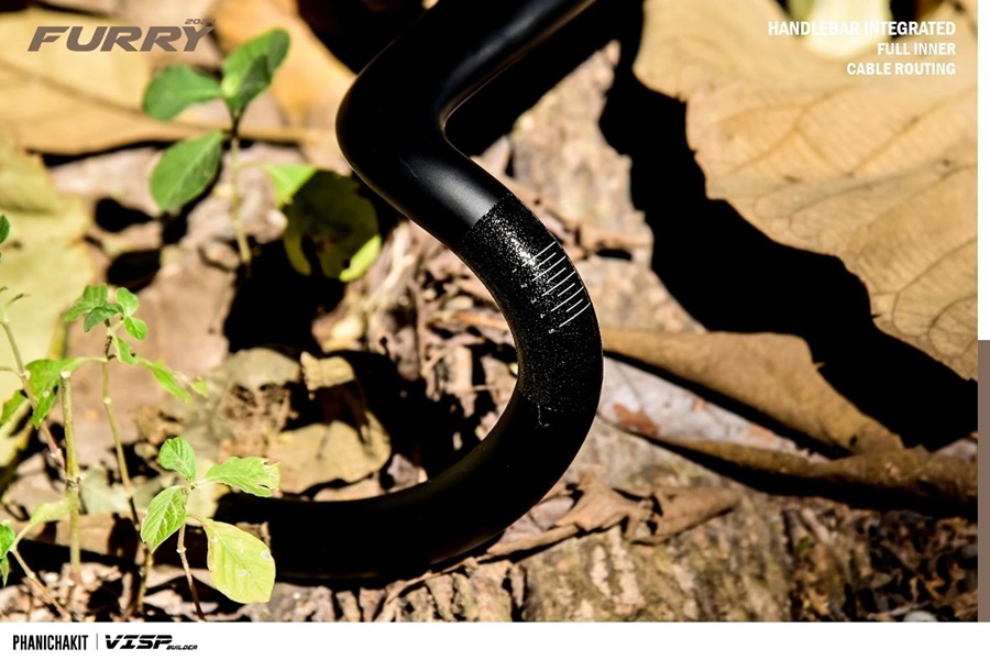 แฮนด์เสือหมอบคาร์บอน อินทิเกรตรุ่น FURRY จากแบรนด์ VISP BUILDER Road Bike Handlebar Integrated มีช่องสำหรับรองรับระบบ Di2 NEW2024