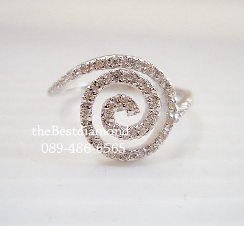 SR008RD+++แหวนขดหอยแบบ2+++แหวนเงินแท้ ดีไซน์สวยหรูคล้ายมงกุฎ แบบร้านจิวเวลลี่ทันสมัย ตามcounter ห้างเลย เหมือนของแท้สุดๆ เล่นไฟวิ๊งๆ รับประกันความสวย