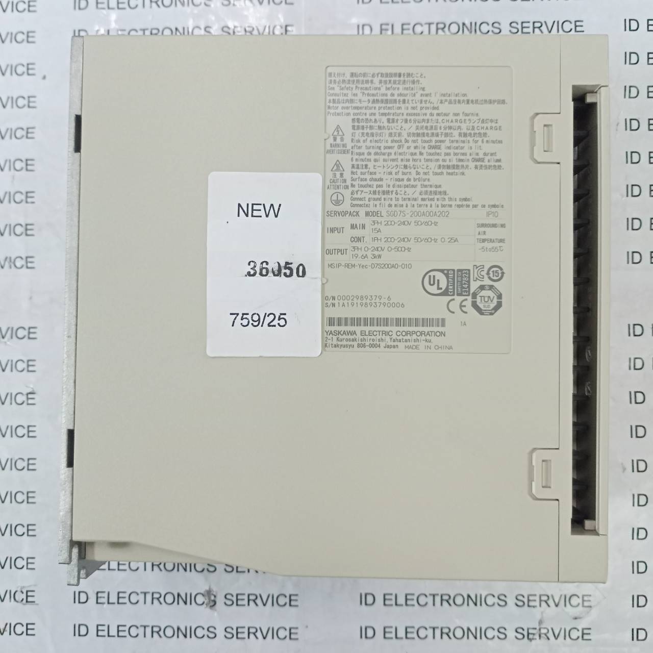 SGD7S-200A00A202 SERVO DRIVE " YASKAWA "
