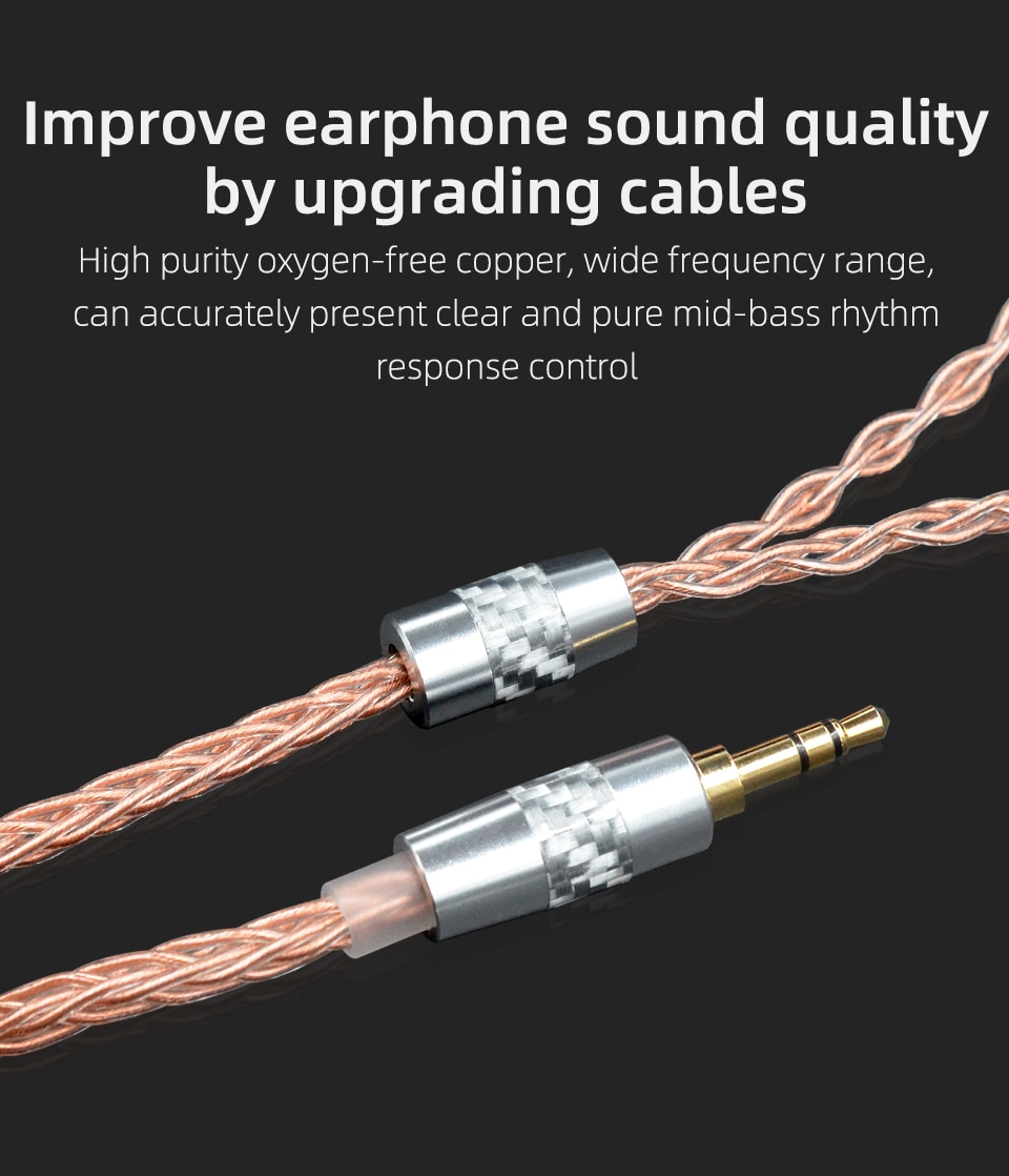 ขาย KZ NEO OFC สายอัพเกรดหูฟัง ทองแดง OFC สำหรับหูฟัง KZ ขั้วพินC