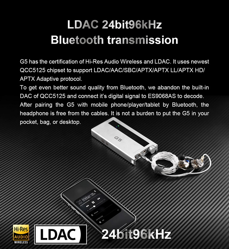 ขาย Topping G5 NFCA DAC/AMP พกพาประสิทธิภาพสูง รองรับ Dual Hi-Res