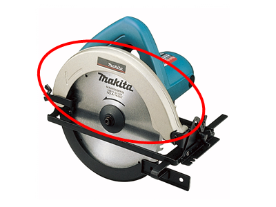 บังสะเก็ดหรือ บังใบ เลื่อยวงเดือน Makita 5806B, 5740NB Pn.153664-0 (แท้) ##