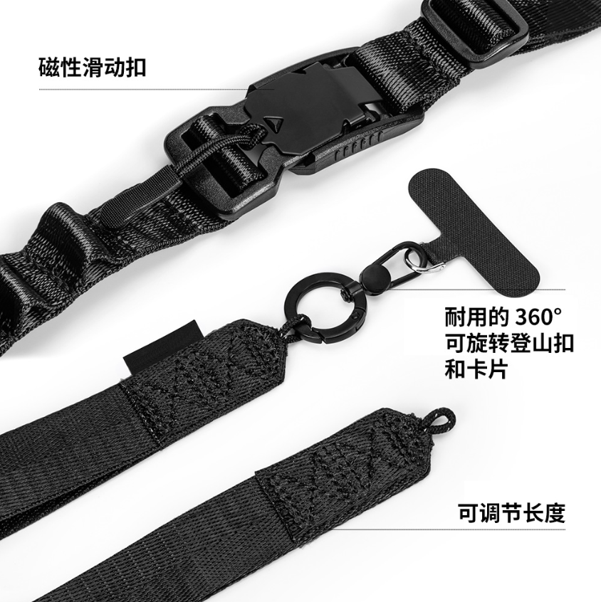 สายคล้องเคสโทรศัพท์ไนล่อน สะพายข้าง(คล้องไหล่) ปรับระดับ รุ่น SY001