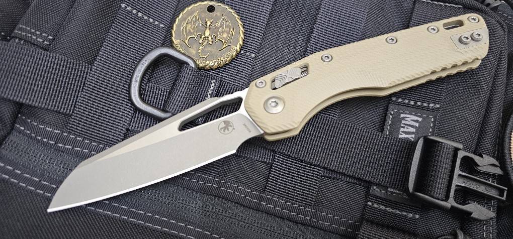 Microtech MSI S/E - Tan Fluted G-10 - Apocalyptic Blade