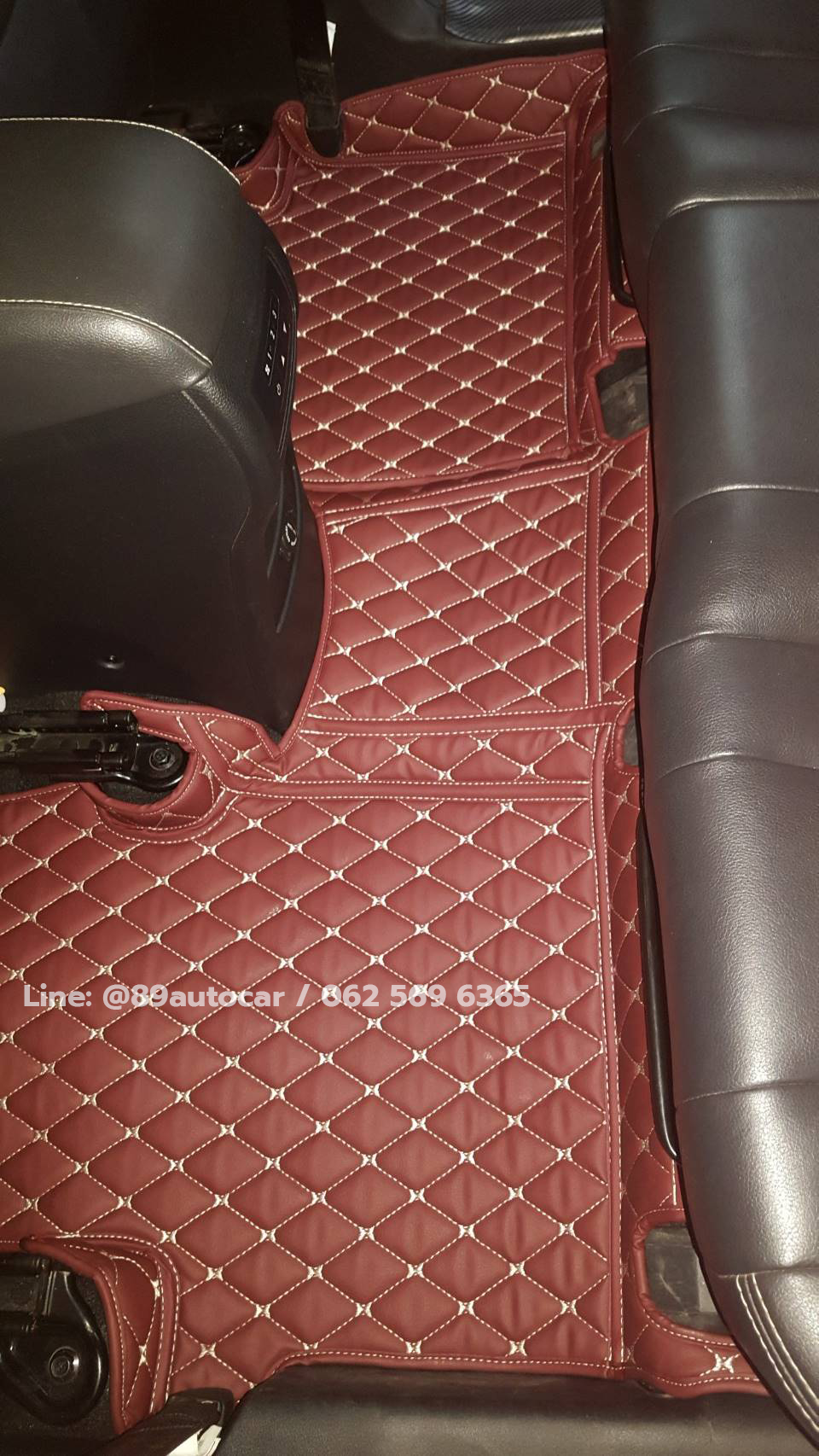 พรมปูพื้นรถยนต์ Glory 508 ปูพรม6D สีแดงเลือดหมู เต็มคัน