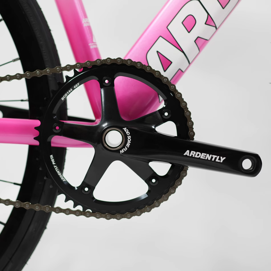 จักรยาน Fixed Gear ARDENTLY PULSE PUNK | ดีไซน์หน้าเอียง อลูมิเนียม 6069 | สั่งทำมือ | ชมพู เหลือง ล้ออลู