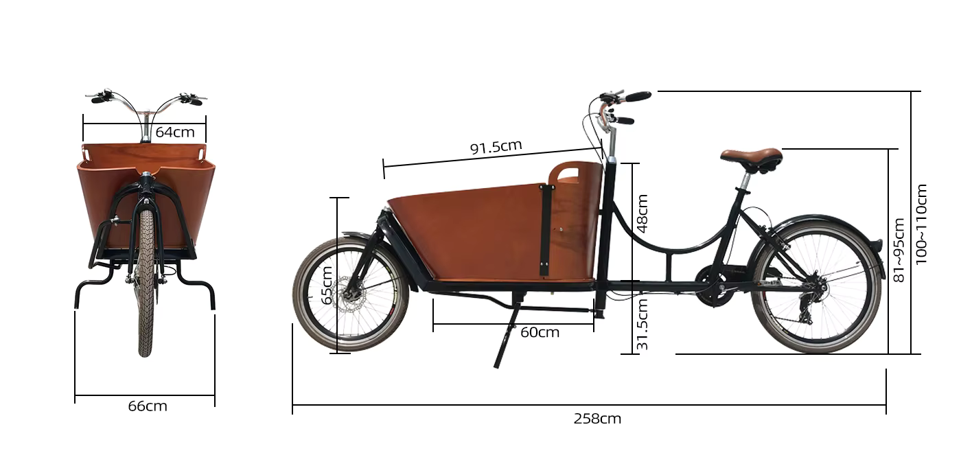 จักรยานคาร์โก้ไบค์ HAND IN HAND SLS-016-5 CARGO BIKE – บรรทุกได้ 180 กก. | มอเตอร์ 250W/500W | เกียร์ Shimano 6 Speed | สำหรับธุรกิจ & ครอบครัว