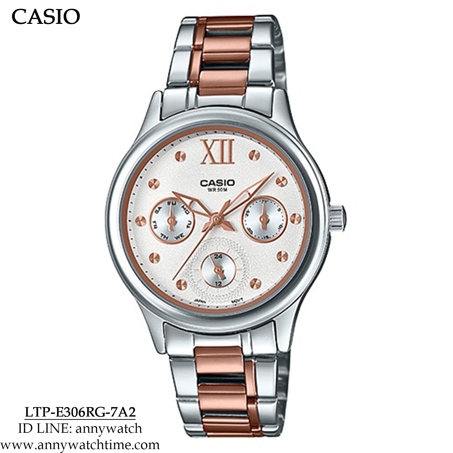 CASIO LTP-E306RG-7A2