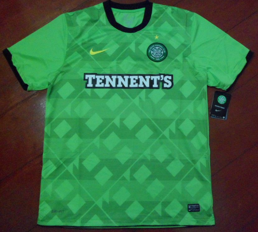 เสื้อฟุตบอล ทีมสโมสรเซลติก ชุดเยือน 2010/11 ใหม่ L-Size / CELTIC Football Shirt Away Kit 2010/11 Jersey NEW L-Size