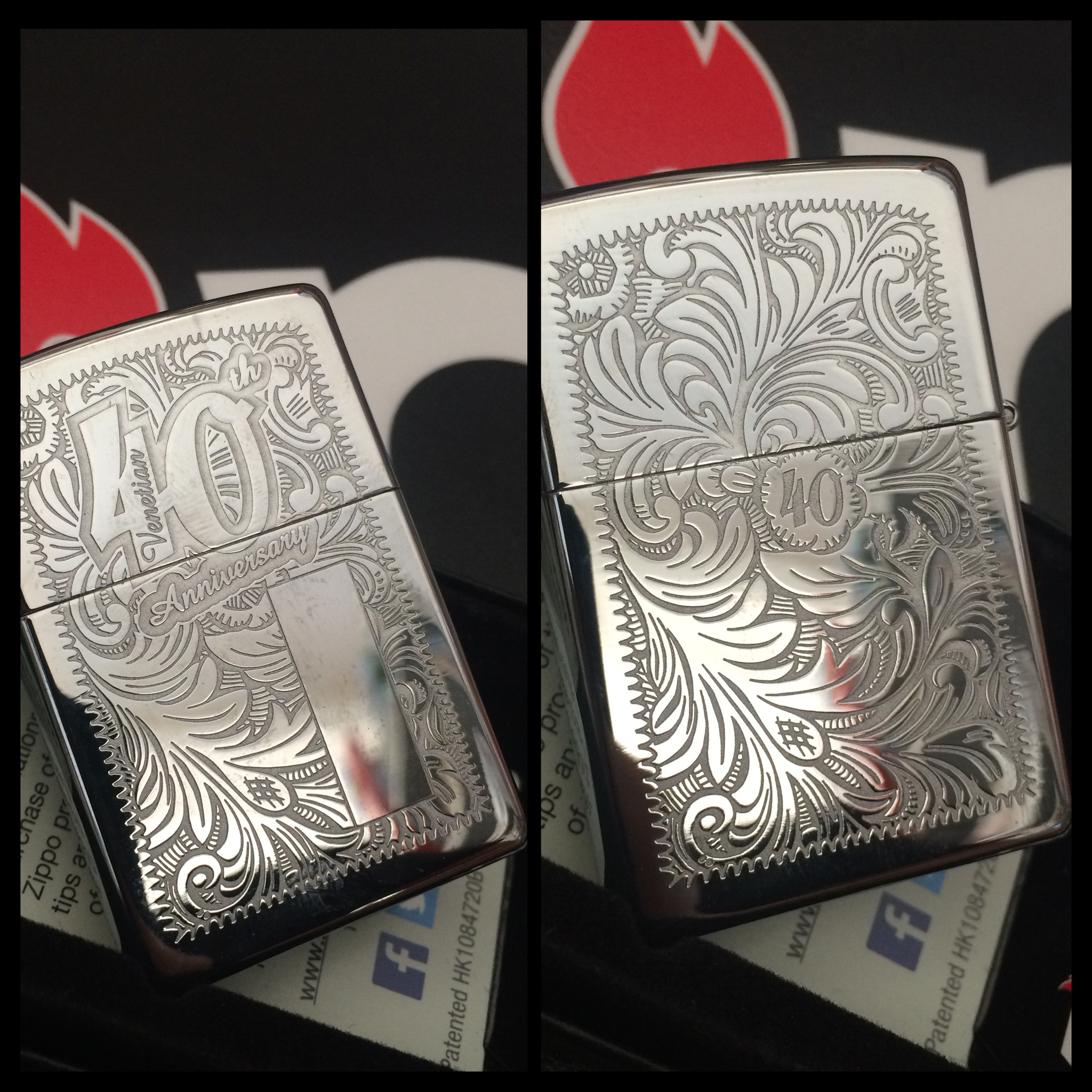 ไฟแช็ค Zippo แท้ ครบรอบ 40 ปี Venetian " Zippo 28789 Venetian Design, 40th Anniversary " แท้นำเข้า 100%