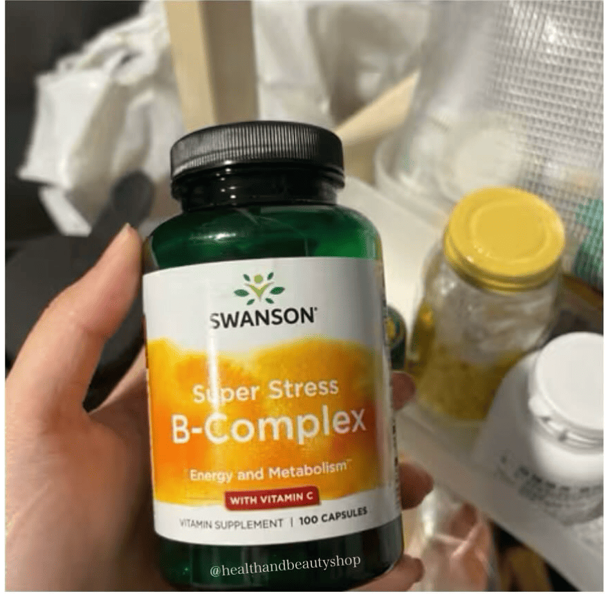 Swanson Super Stress, B-Complex, With Vitamin C, 100 Capsules