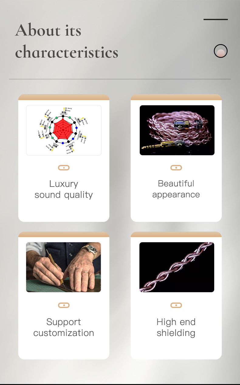 ขาย Hakugei Morning สายอัพเกรดหูฟัง 6N OCC ทองแดง+สายชุบเงิน แบบ Litz