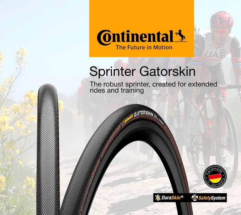 ยางเสือหมอบ ยางฮาฟ Continental Sprinter Gatorskin Tubular Bike Tyre (28*/25mm)