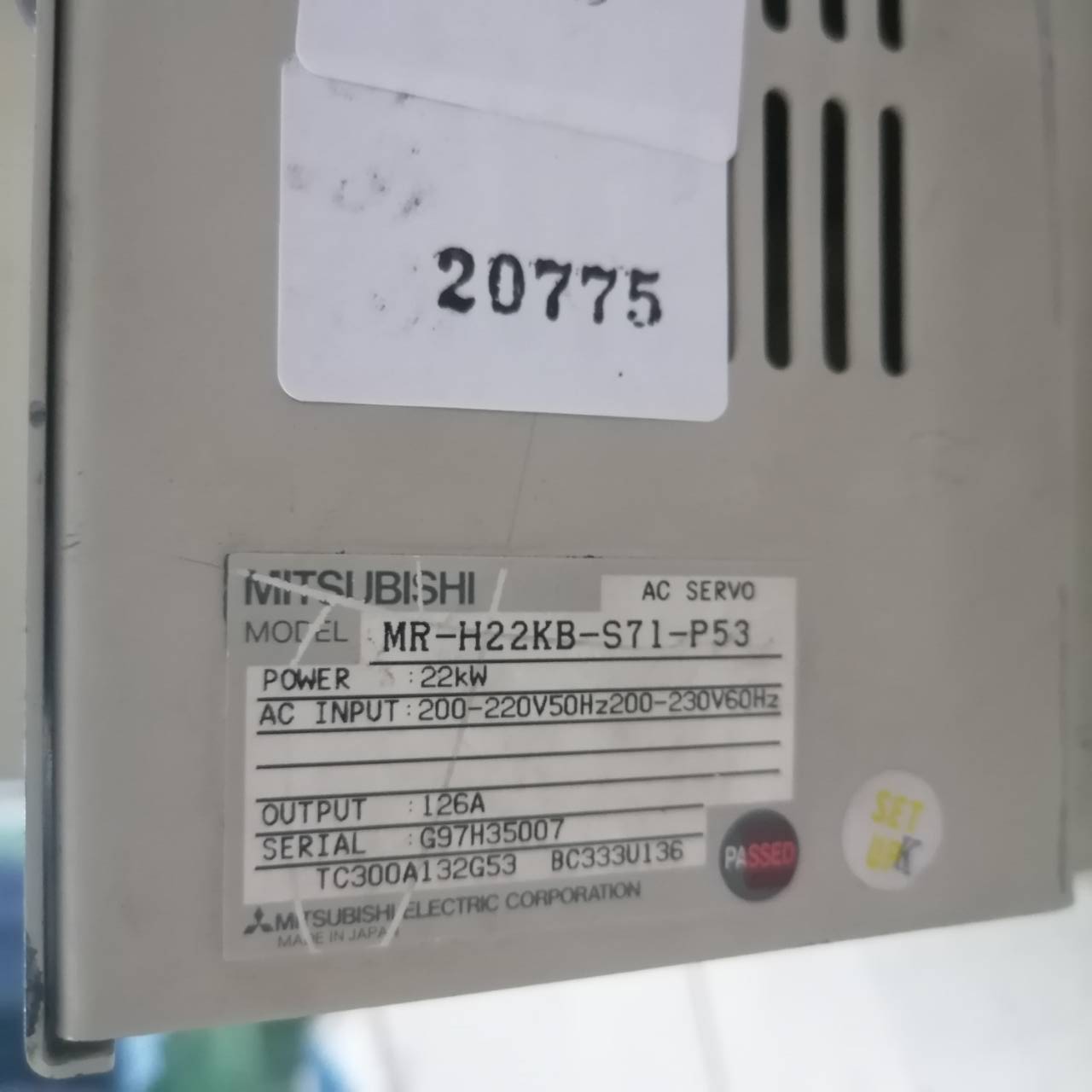 MR-H22KB-S71-P53 SERVO DRIVE “ MITSUBISHI ”