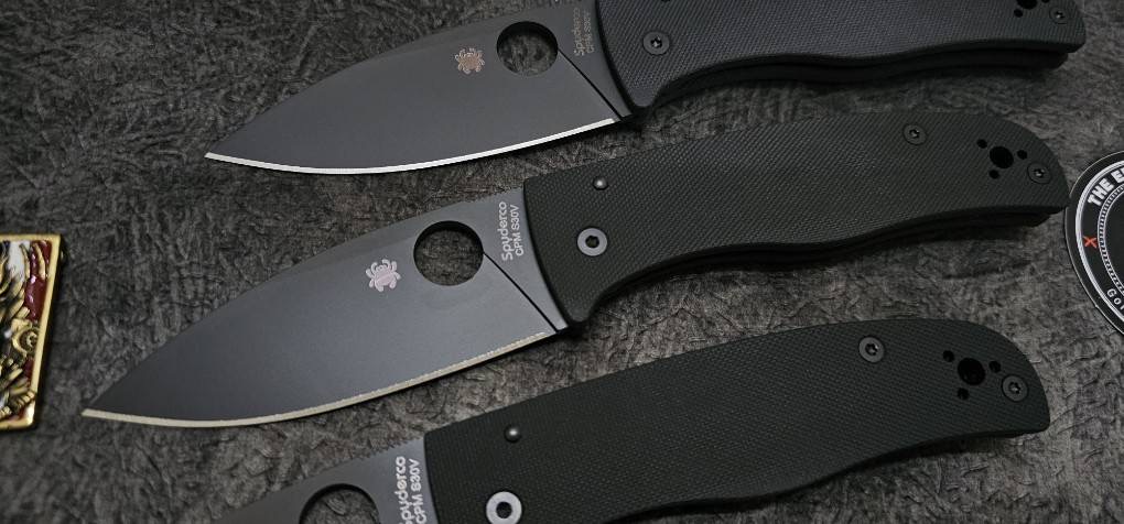 Spyderco Bodacious Compression Lock Knife Black G-10 Black DLC