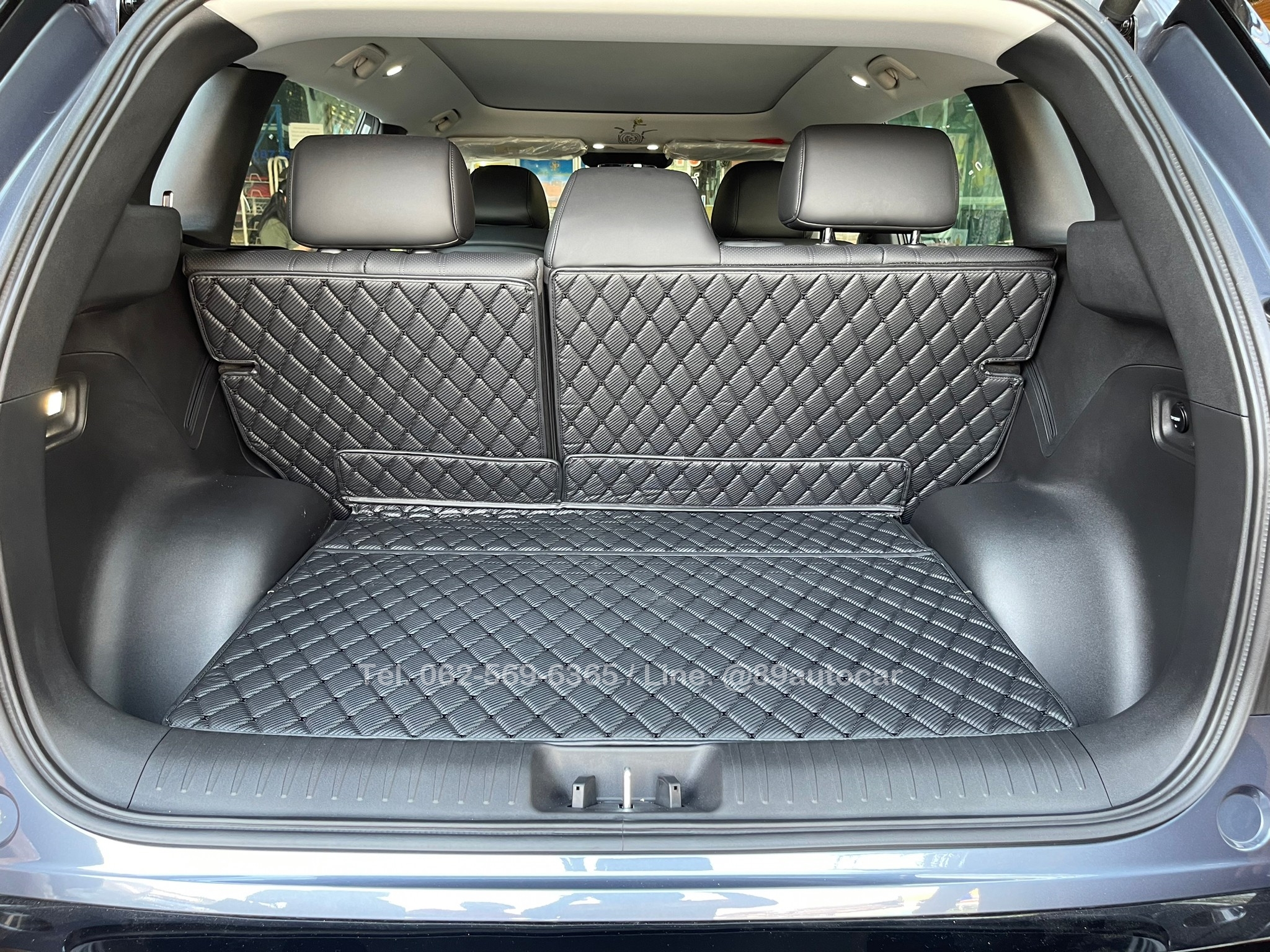 พรมรถยนต์ Aion V ปูพรม6D สีดำด้ายดำ ลายเคฟล่า เต็มคัน