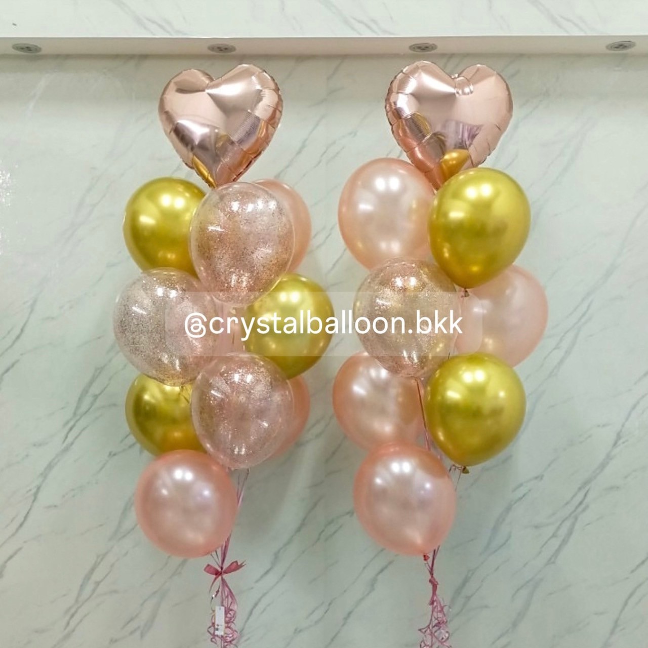 ลูกโป่ง โอกาสพิเศษต่างๆ ช่อลูกโป่งฟอยล์หัวใจ ขนาด 18" ช่อ 11 ลูก 2 ช่อ พร้อมตกแต่ง สามารถเปลี่ยนสีลูกโป่ง/เปลี่ยนข้อความ/เปลี่ยนสี-ฟอยล์ตกแต่งได้