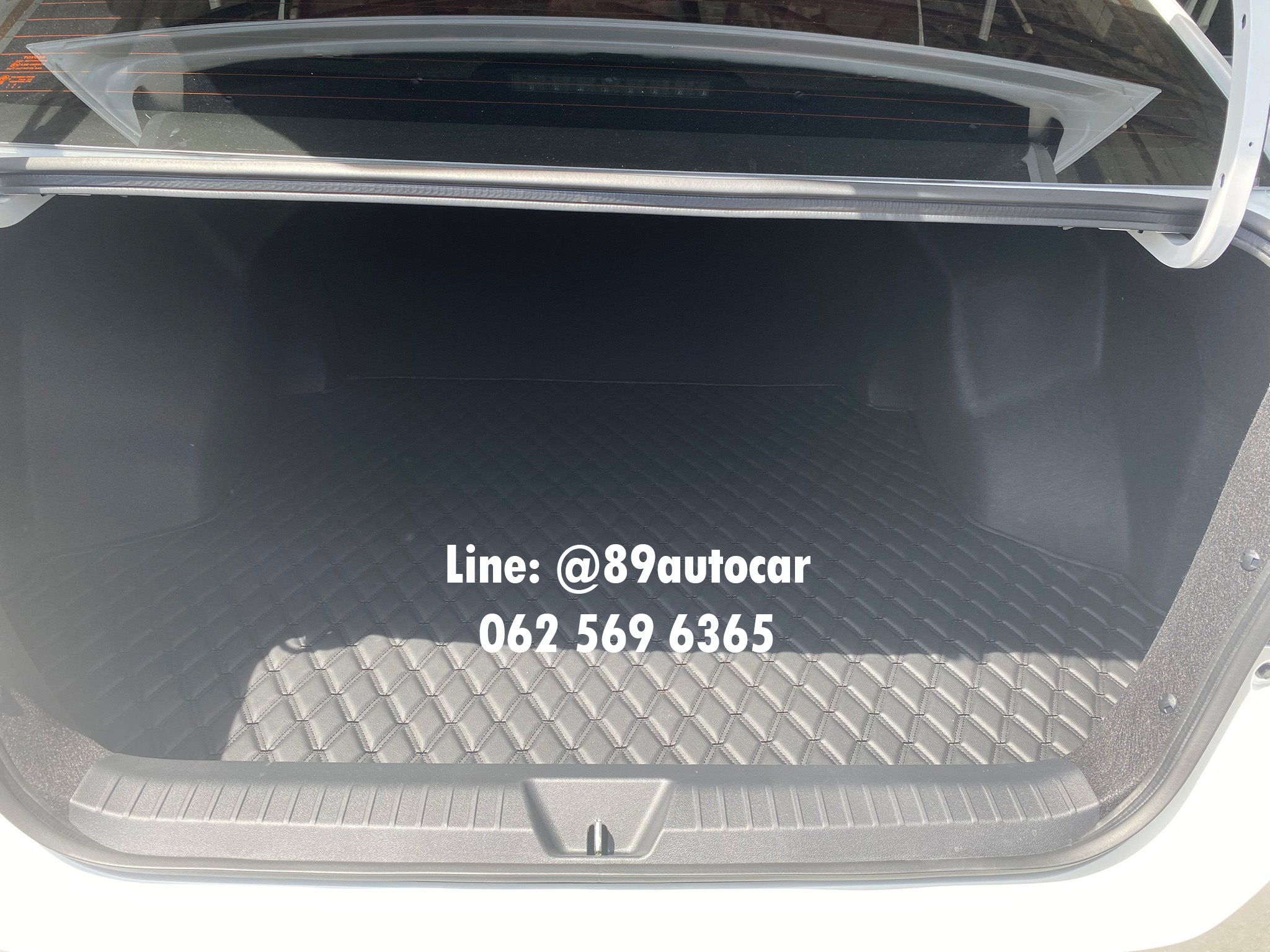 พรมรถยนต์ Toyota Yaris Ativ 2023 ปูพรมvvip สีดำด้ายดำ + ท้ายเก็บของ
