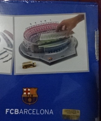 โมเดลสนามฟุตบอล 3D จิ๊กซอว์ สโมสรบาร์เซโลน่า - สนามคัมป์ นู ใหม่ / BARCELONA Football Club 3D Jigsaw/Puzzle Football Stadium Model - CAMP NOU Stadium NEW