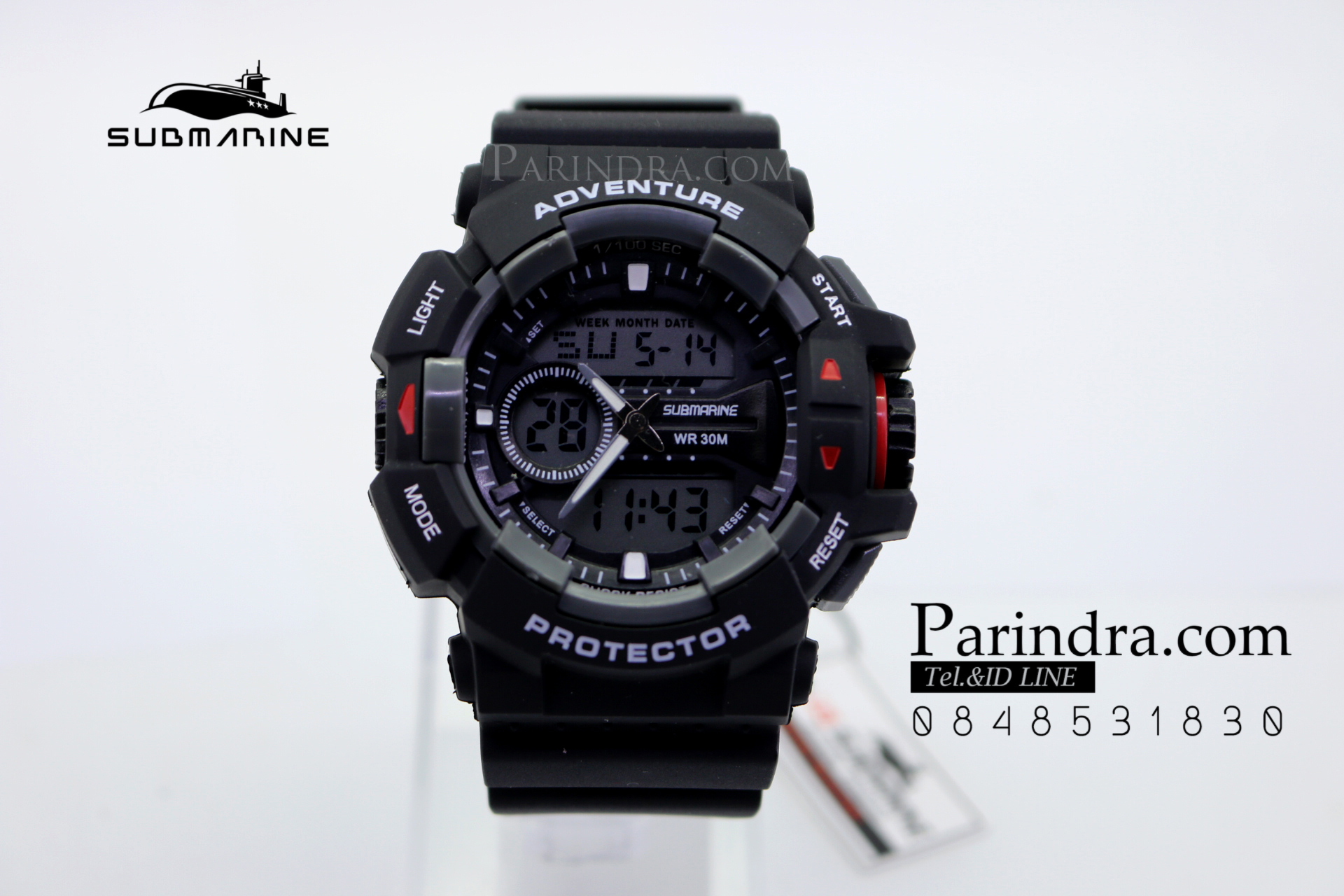 นาฬิกาข้อมือ US submarine Protector รุ่น TP3183M สีดำตัดเทา