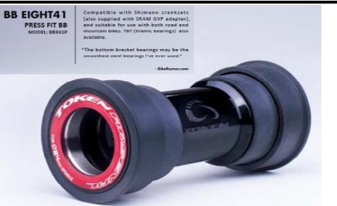 กะโหลก TOKEN TK-BB841PR-TBT Press fit (Sram,GXP Crankset) Tiramic สำหรับกระโหลกชิมาโน่แกน24 และ Sram(24/22mm.)