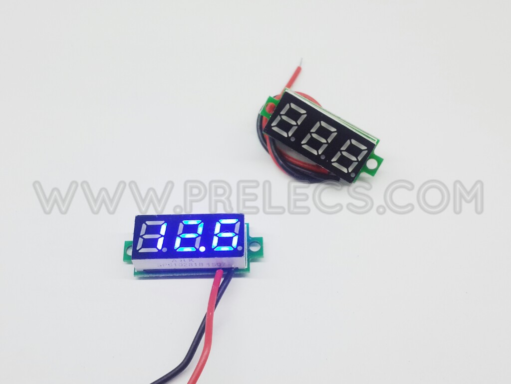 Voltmeter 0.28นิ้ว สีน้ำเงิน