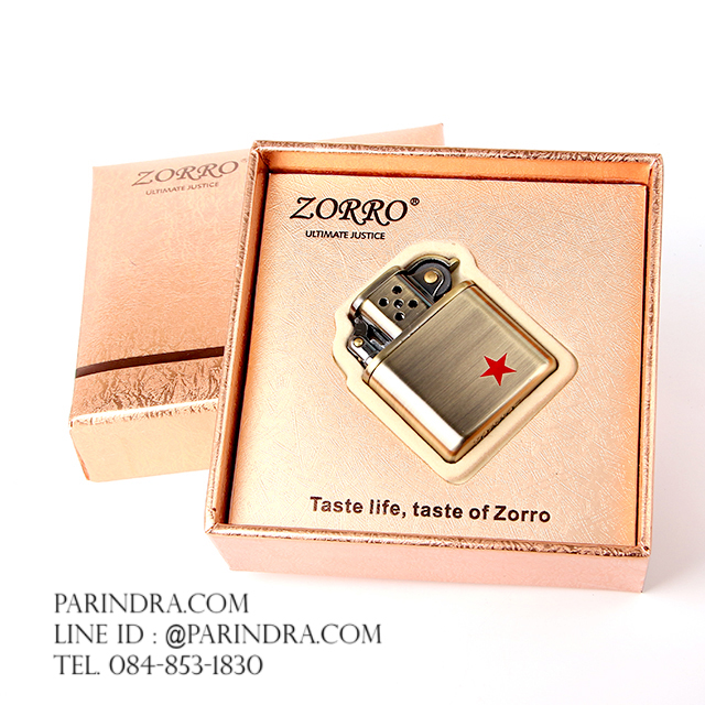ไฟแช็กน้ำมัน ZORRO Lighter รุ่น Z506-605 ดาวแดงคลาสสิก