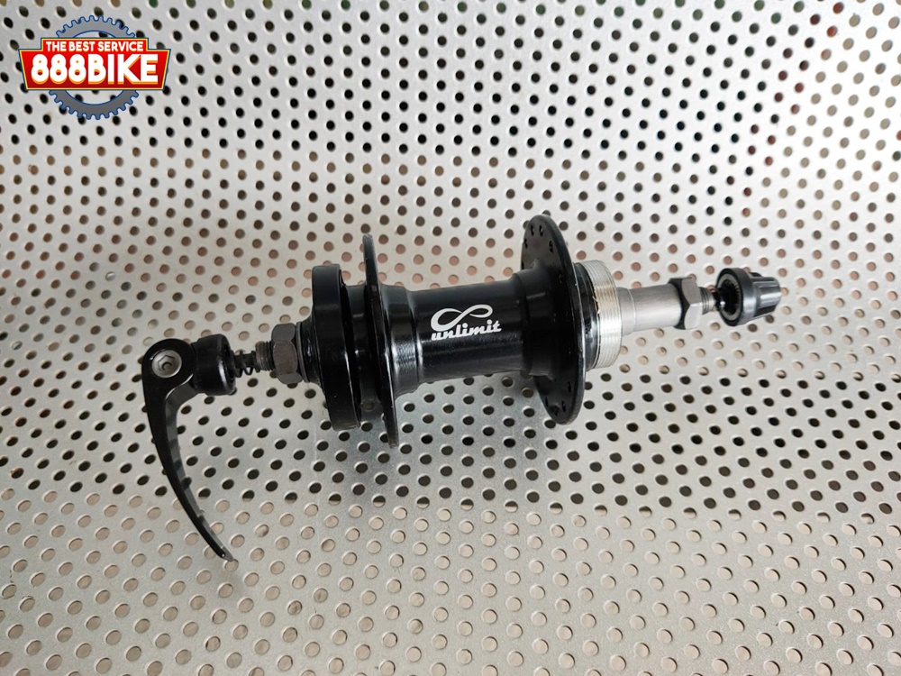 ดุมดิสเสือภูเขา UNLIMIT Sealed bearing หน้า/หลัง โม่อลูฯ สีดำ 32H (ราคาต่อ 1ดุม)