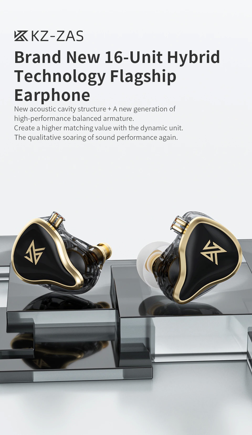 ขาย KZ ZAS หูฟัง 8 ไดรเวอร์ 7BA+1DD ประกันศูนย์ไทย