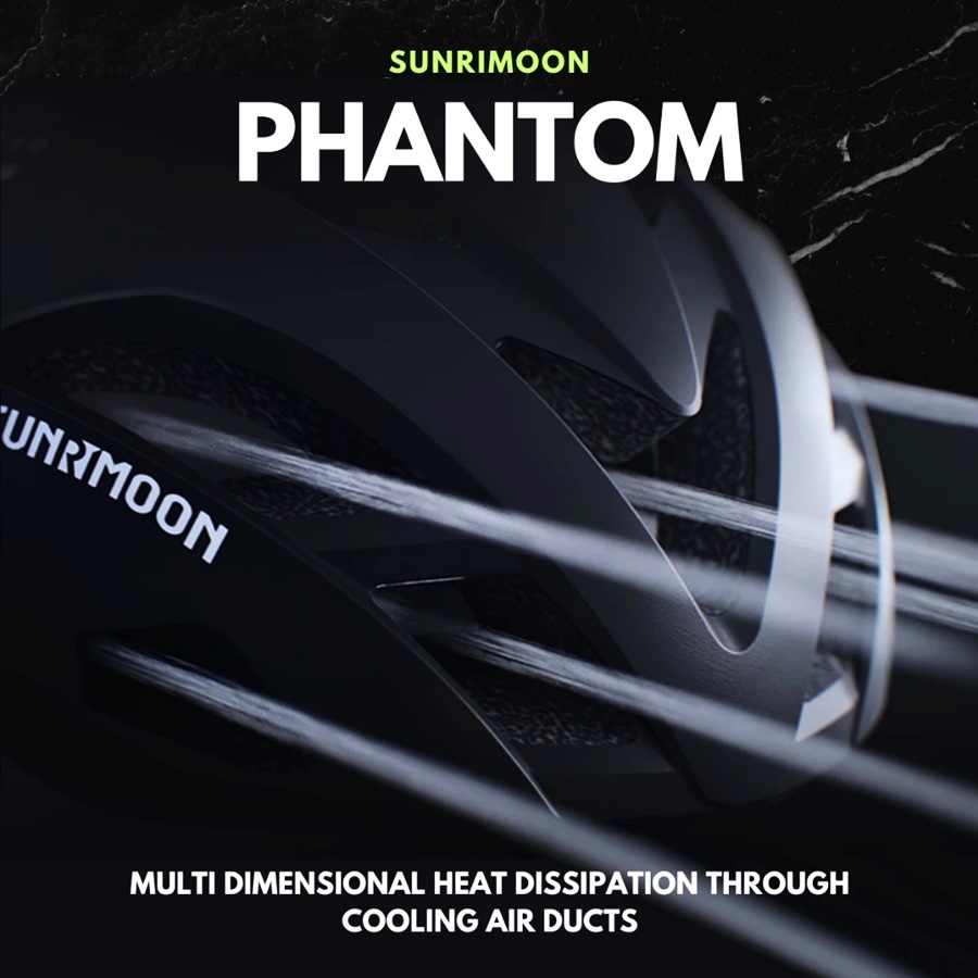 หมวกปั่นจักรยาน SUNRIMOON รุ่น CS-43 PHANTOM M (54-57 ซม.) | หมวกกันน็อคจักรยานพร้อมเทคโนโลยีความปลอดภัย