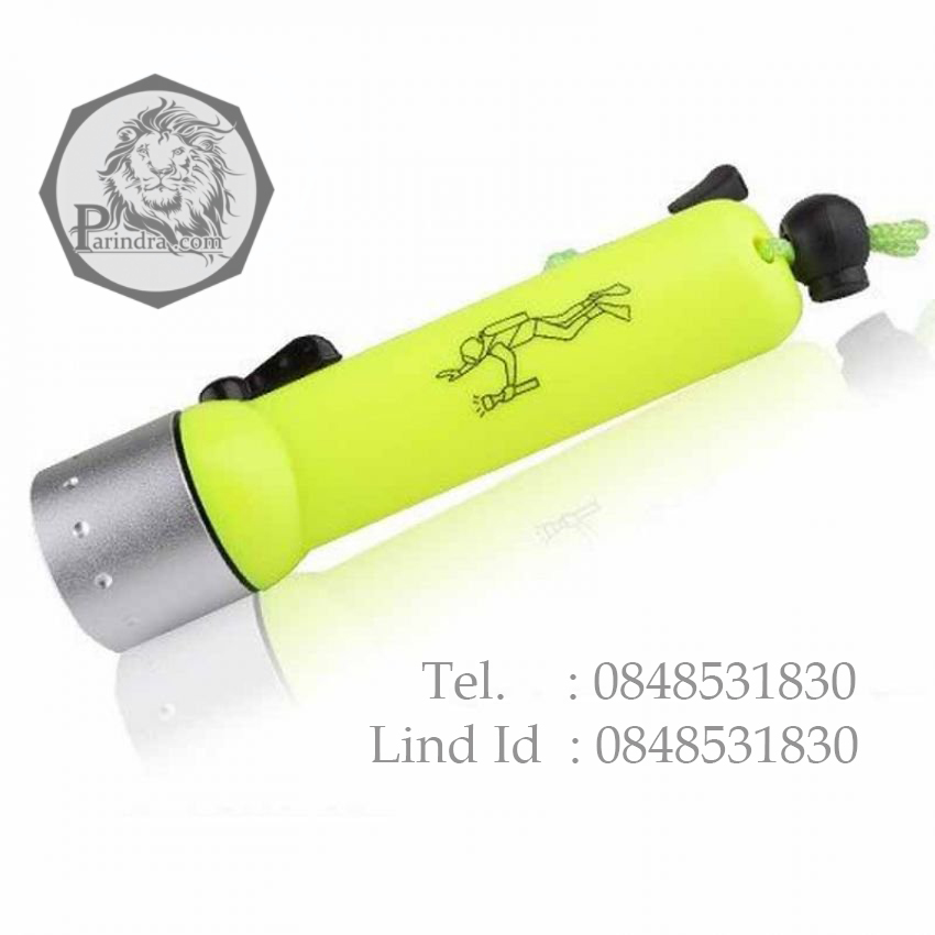 ไฟฉาย GadgetZ กันน้ำ ไฟฉายดำน้ำ ลึก 100 เมตร (สีเขียวสะท้อนแสง)